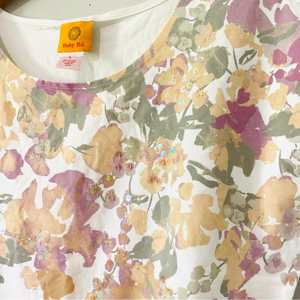 Ruby Rd. Floral Top Large - Picture 2 of 4